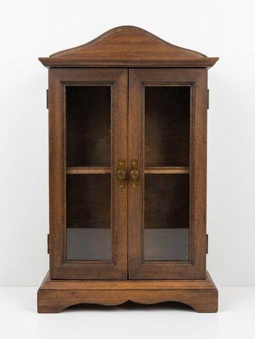 Vitrinekast - Hout, Glas, Messing