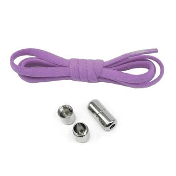 Elastische schoenveters - metalen sluiting - paars, Ophalen of Verzenden, Nieuw