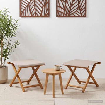 vidaXL Ligstoel 2 pcs massief eucalyptushout Beige, Tuin en Terras, Verzenden, Nieuw