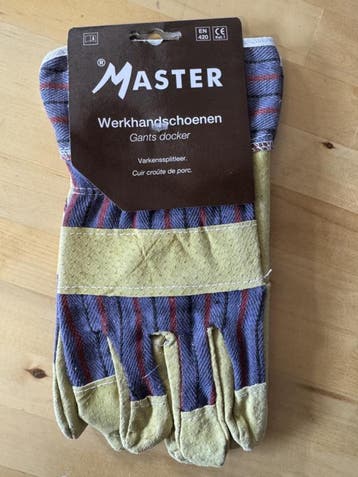 Master Werkhandschoenen - varkenssplitleer (overig), Doe-het-zelf en Verbouw, Ophalen of Verzenden, Nieuw, Kleding