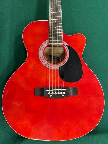 Stagg - SA 20 Ace Red - - Elektro-akoestische gitaar (Zonder, Nieuw