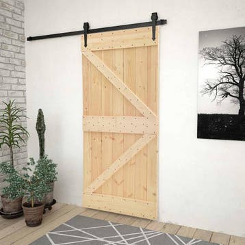 vidaXL Deur NARVIK 90 x 210 cm Massief Grenenhout, Verzenden, Nieuw