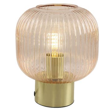 Retro tafellamp roze, Charlois, met schakelaar, Ophalen of Verzenden, Nieuw, Glas