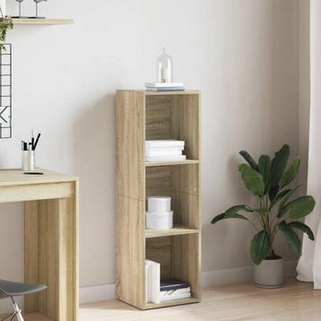 vidaXL Boekenkast/tv-meubel 36x30x114cm bewerkt hout sonoma, Huis en Inrichting, Kasten | Boekenkasten, Minder dan 50 cm, Verzenden
