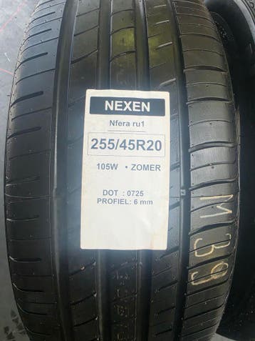 255/45r20 105W Nexen Dot25 6mm. 2 stuks, Auto-onderdelen, Banden en Velgen, Ophalen, 255 mm, Nieuw, Band(en)