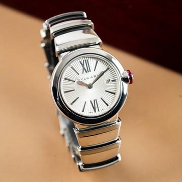 Bvlgari - Lucea Silver Opaline Diamond Dial Ladies Watch -, Nieuw