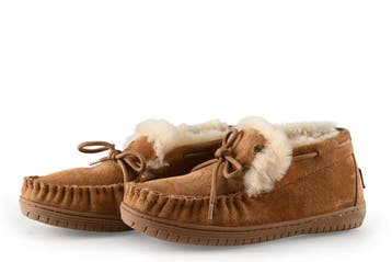 Warmbat Pantoffels in maat 39 Cognac, Overige kleuren, Verzenden, Zo goed als nieuw, Pantoffels of Sloffen