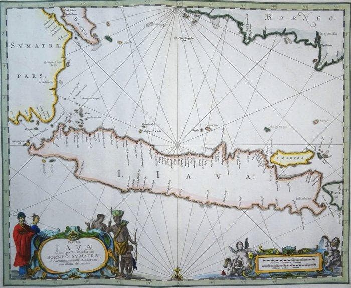 Indonesië - Java, Madura, Bali, Sumatra, Kalimantan...; J., Boeken, Atlassen en Landkaarten