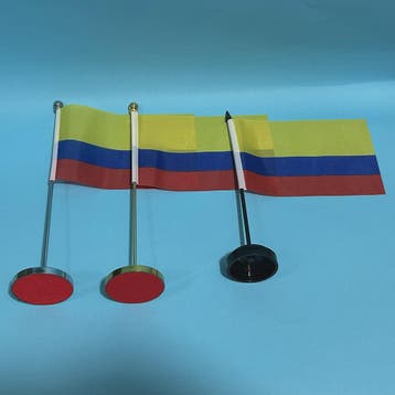 Colombiaanse Vlag voor Bureau - 14x21cm Polyester Decoratie, Verzenden, Nieuw