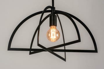 Rietveld Hanglampen - Zwart - Metaal, Verzenden, Nieuw