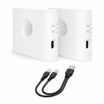 Wandlamp Binnen Set van 2 - Oplaadbaar - Bewegingssensor, Verzenden, Nieuw, Kunststof, Kastverlichting, wandverlichting, nachtlampje