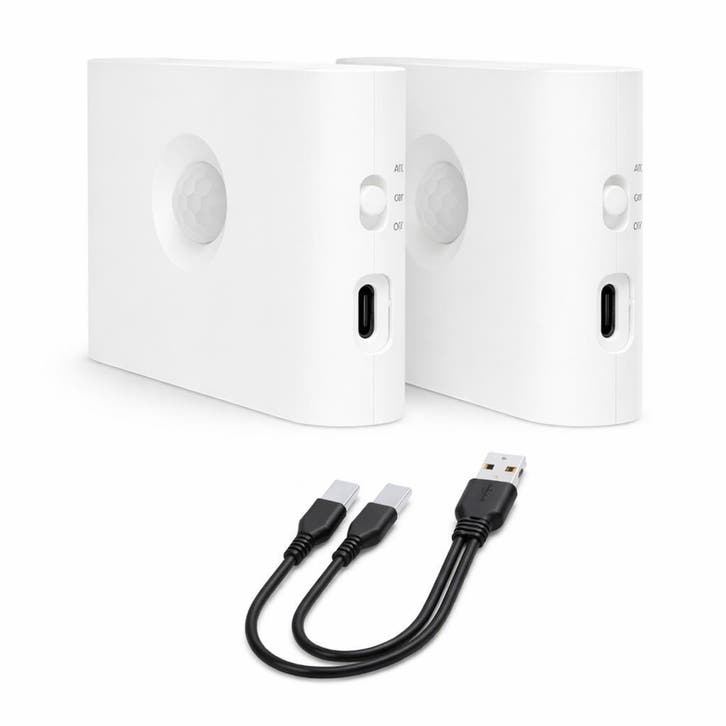 Wandlamp Binnen Set van 2 - Oplaadbaar - Bewegingssensor, Huis en Inrichting, Lampen | Wandlampen, Nieuw, Kunststof, Verzenden