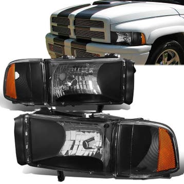 SK-Import Koplampen Amber Corner Black Housing Dodge Ram, Ophalen of Verzenden, Nieuw, Dodge