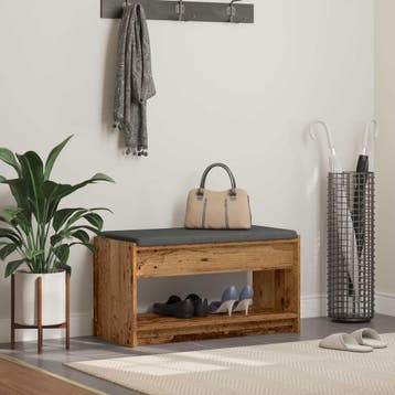 vidaXL Halbank Oudhout 83 x 38 x 45 cm Geïndustrialiseerd, Verzenden, Nieuw