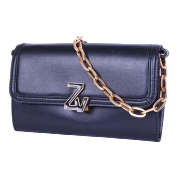 Zadig & Voltaire ZV Initiale Wallet On Chain - Zwart, Verzenden, Zo goed als nieuw