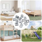 vidaXL Barrelmoeren 12 pcs Zilver M6 x 12 mm Metaal, Verzenden, Nieuw