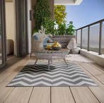 Waterdicht Kunststof Buitenkleed Grijs/Wit - Balkon/Camping, Verzenden, Nieuw