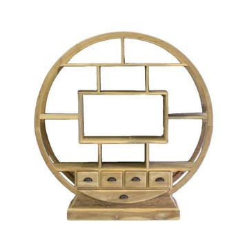 Teak roomdivider rondBoekenkasten, Huis en Inrichting, Kasten | Boekenkasten, Ophalen of Verzenden, Nieuw