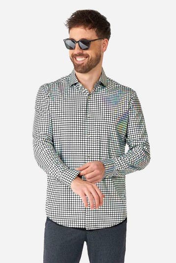 Blouse Discoballer Holografisch Heren, Kleding | Dames, Ophalen of Verzenden, Nieuw
