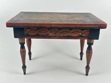 Bijzettafel - Hout - Een antieke volkskunsttafel., Antiek en Kunst