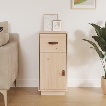 vidaXL Dressoir 34x40x75 cm massief grenenhout, Minder dan 50 cm, Verzenden, Nieuw, Grenenhout