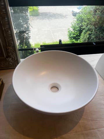 Keramische waskom Ø39 cm – rond model, 13 cm hoog, Nieuw, Minder dan 50 cm, Wasbak of Wastafel