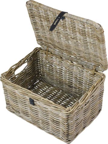Fiets Basil mand Dax L + deksel rotan grijs, Ophalen of Verzenden, Zo goed als nieuw, Basil