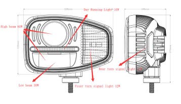 Set Led koplampen opbouw 82w dim-grootlicht-richtinaanwij..., Verzenden, Nieuw