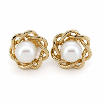 Zonder minimumprijs - Oorbellen - 18 karaat Geel goud Parel, Sieraden, Tassen en Uiterlijk, Nieuw