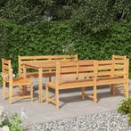 vidaXL 5-delige Tuinset massief teakhout, Verzenden, Nieuw, Teakhout, Tuinset