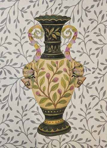 300x280cm! Stof Vases Paradise Exclusief Beperkte
