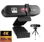 Webcam 4K laptop USB microfoon PC UltraHD autofocus + cover, Computers en Software, Verzenden, Nieuw