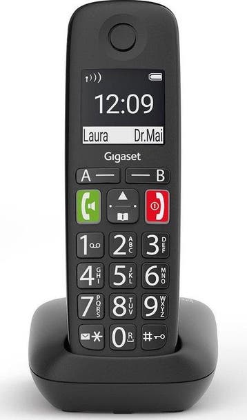 Gigaset E290E - Single Senioren DECT telefoon - Zwart, Verzenden, Nieuw