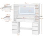 Kaptafel met Grote Spiegel – Make-up Tafel 8 Lades Opbergrek, Huis en Inrichting, Tafels | Kaptafels, Verzenden, Nieuw