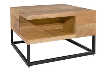 Salontafel GIANT 60cm mangohout crème beige - 48649, Ophalen of Verzenden, Nieuw