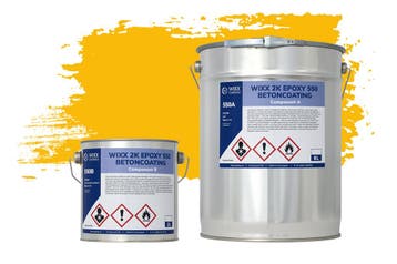 Wixx 2K Epoxy 550 Betonverf RAL 1023 | Verkeersgeel 5L, Minder dan 5 liter, Verzenden, Nieuw, Verf