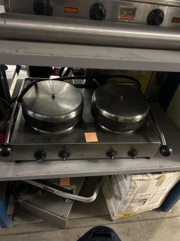 Occasion 2-pans pannenkoeken machine, Zakelijke goederen, Horeca | Keukenapparatuur, Gebruikt, Ophalen