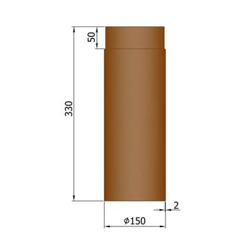 Kachelpijp - 30cm - Voor Cosy, Stoke en Sunset - Cortenstaal, Verzenden, Nieuw