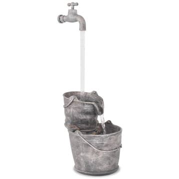 vidaXL Waterornament met kraan en emmers polyresin, Verzenden, Nieuw