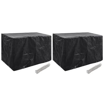 vidaXL Tuinmeubelhoezen 2 st 8 ogen 140x70x90 cm, Tuin en Terras, Tuinmeubel-accessoires, Verzenden, Nieuw