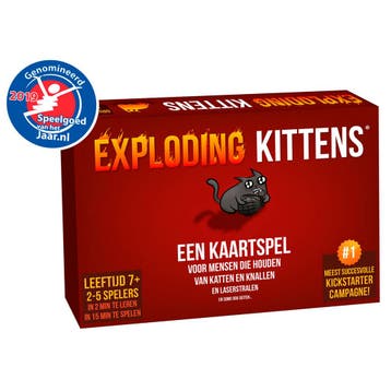 Asmodee kaartspel Exploding Kittens van €24,99 voor €19,94, Ophalen of Verzenden, Nieuw