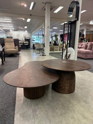 Salontafel Eleonora rond en organisch set van 2, Mango, J, Nieuw