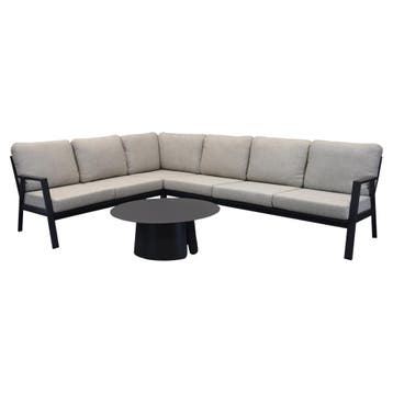 Barolo hoek loungeset 4 delig aluminium antraciet, Tuin en Terras, Ophalen of Verzenden, Nieuw, Aluminium