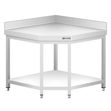 GGM Gastro | RVS hoekwerktafel PREMIUM - 1000x700mm - met |, Verzenden, Nieuw in verpakking, Meubilair