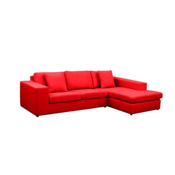 Loungebank Lelystad - loungebanken - Rood, Nieuw, 150 cm of meer, Stof, 250 tot 300 cm