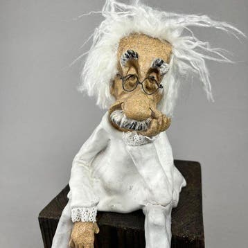 Anna Em - sculptuur, LARGE -Albert Einstein…. hand made - 25
