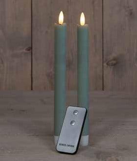 Ledkaars 3d flame candle rustiek jade groen annas, Ophalen of Verzenden, Nieuw