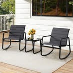 2dekans | Coast 3-Delige Bistroset Schommelstoelen met Tafel, Huis en Inrichting, Stoelen, Ophalen of Verzenden, Zo goed als nieuw