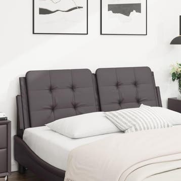 vidaXL Hoofdbordkussen Zadar 140 cm kunstleer grijs, Huis en Inrichting, Verzenden, Nieuw, Grijs, Overige materialen