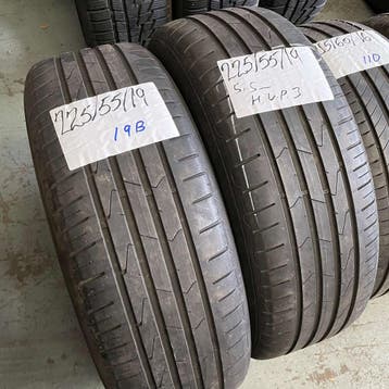 2 x Hankook Ventus Prime 3 225-55-19 Zomerbanden 5,5mm, 19 inch, Gebruikt, Ophalen of Verzenden, Band(en)